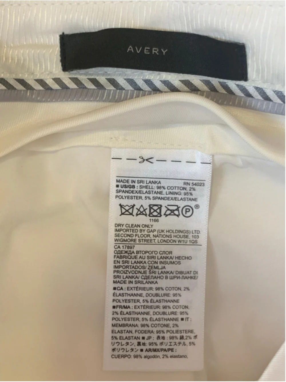 Banana Republic Avery Trousers White Size 6